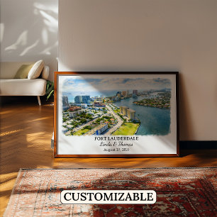 Poster Arte Personalizada para Parede de Fort Lauderdale,