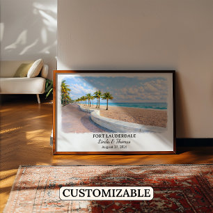 Poster Arte Personalizada para Parede de Fort Lauderdale,