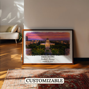 Poster Arte Personalizada para Parede de Sacramento, Cart