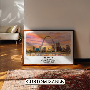 Poster Arte Personalizada para Parede de St. Louis, Carta