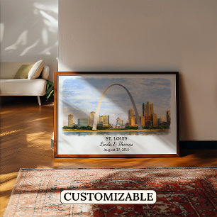 Poster Arte Personalizada para Parede de St. Louis, Carta