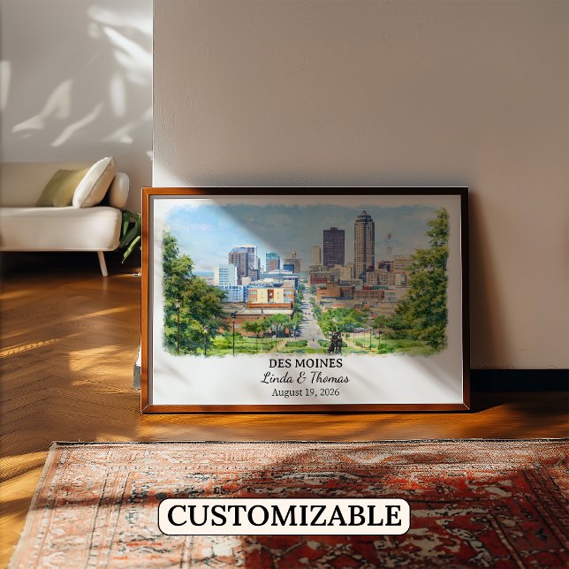 Poster Arte Personalizada para Paredes de Des Moines, Car (Criador carregado)