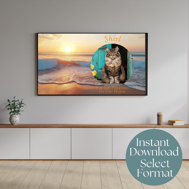 Poster Arte Personalizada para TV de Gato de Praia Memori (Criador carregado)