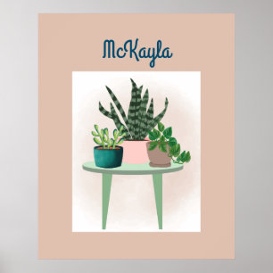 Poster Arte personalizada sobre paredes de plantas