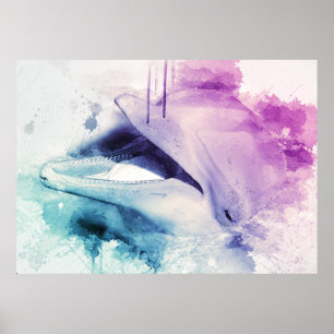Poster Arte pintada do golfinho