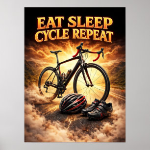 Poster Arte Pirata Retro de Ciclismo dos Anos 80