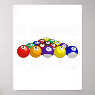Poster Arte Piscina Engraçada Para Homens Mulheres Bilhar