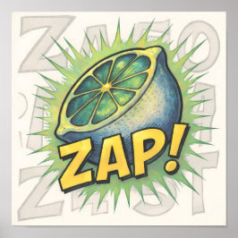 Poster Arte Pop Abstrata Dinâmica: Zapping Fragmentado