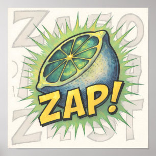 Poster Arte Pop Abstrata Dinâmica: Zapping Fragmentado
