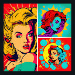 Poster Arte Pop Colorida Arte Retroativa Mulheres Arte<br><div class="desc">Arte Pop Colorida Arte Retroativa Mulheres Arte</div>