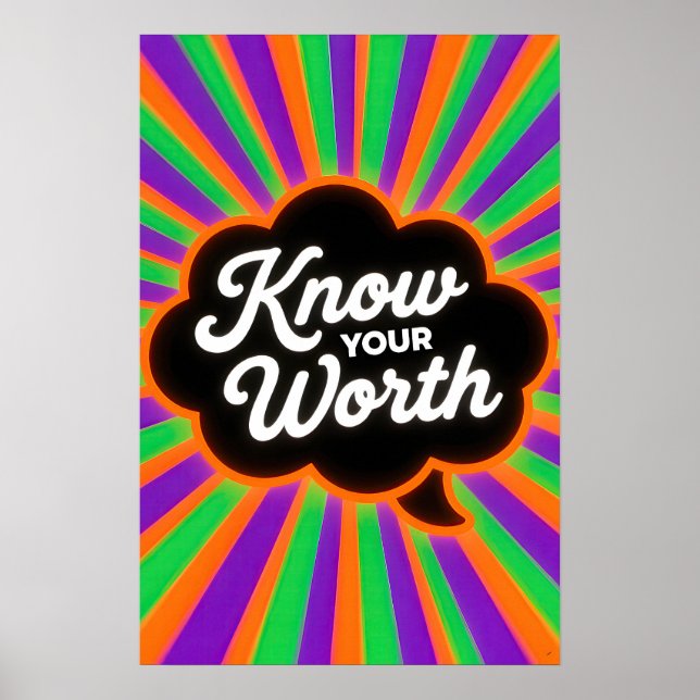 Poster Arte Pop de Citação Positiva (Frente)