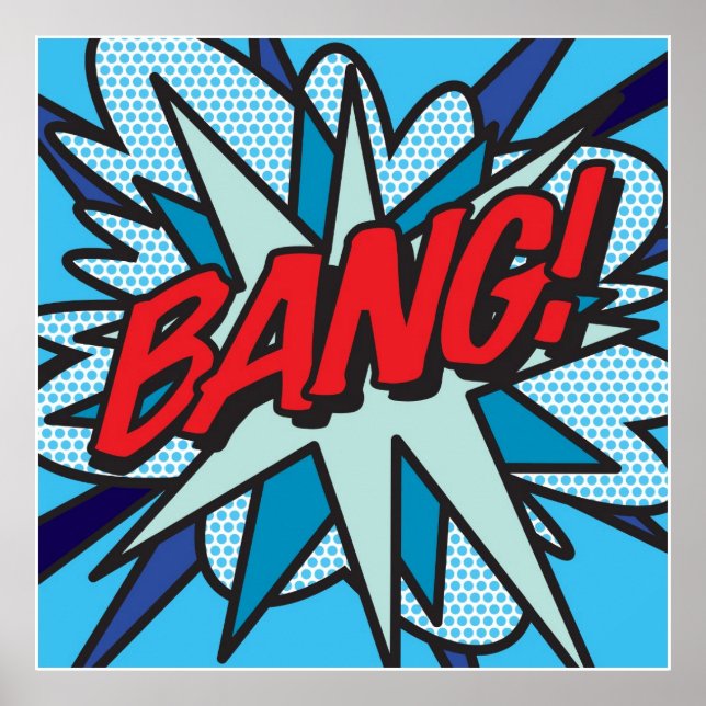 Poster Arte Pop de Quadrinhos BANG (Frente)
