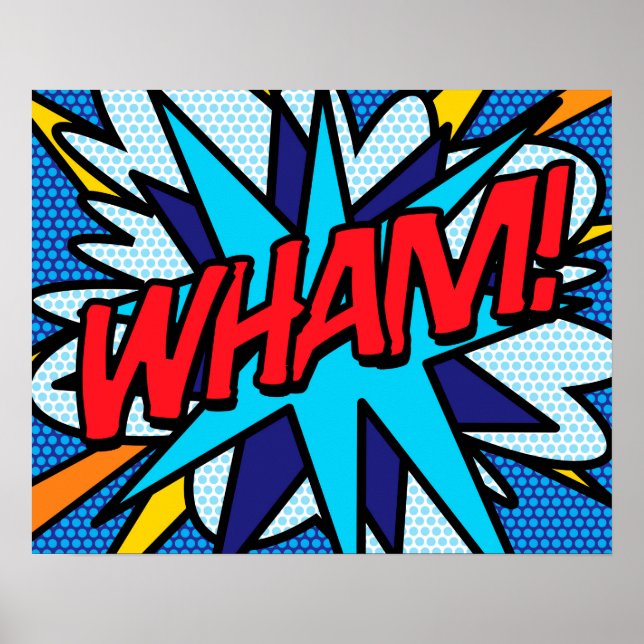 Poster Arte Pop de Quadrinhos WHAM (Frente)