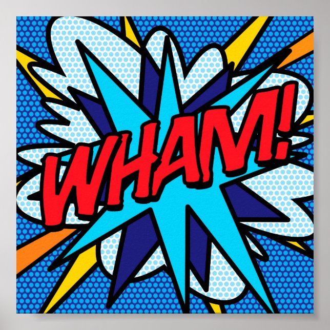 Poster Arte Pop de Quadrinhos WHAM (Frente)