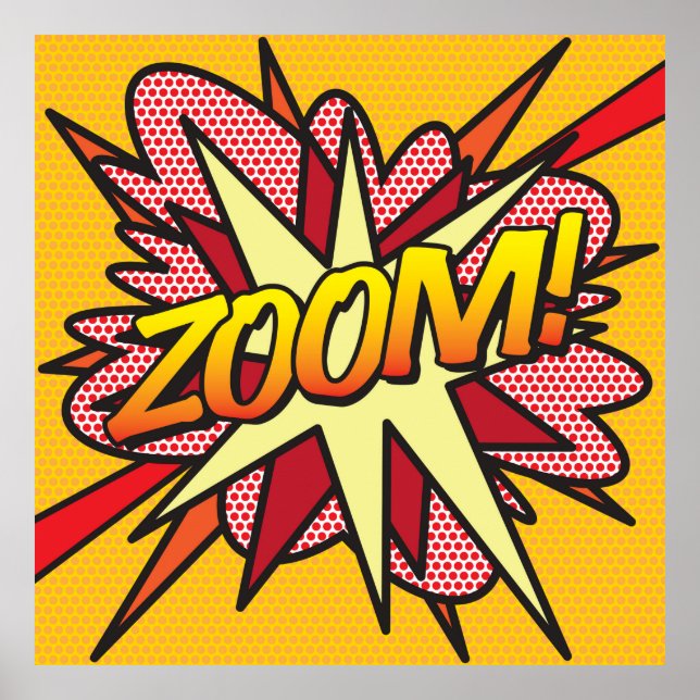 Pôster Arte Pop de Quadrinhos ZOOM (Frente)