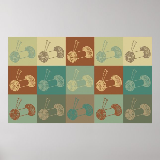Poster Arte Pop de tricô (Frente)
