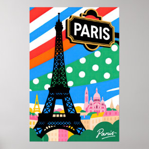 Poster Arte Pop de Viagem para Paris