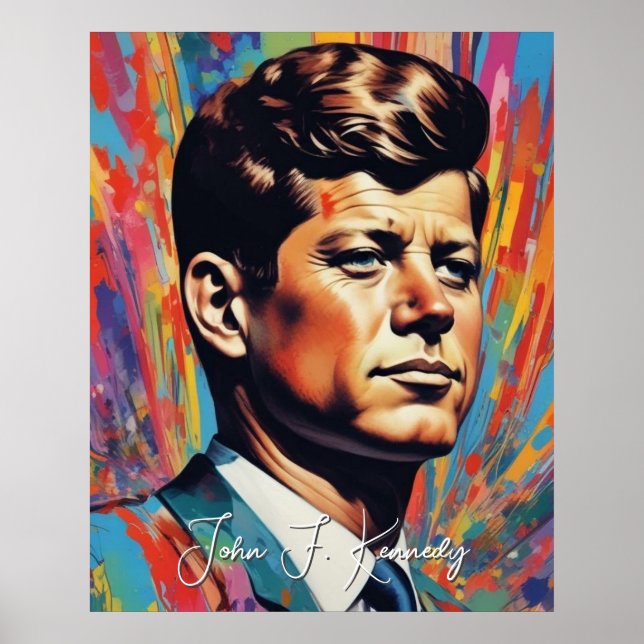 Poster Arte Pop Jack JFK John F. Kennedy (Frente)