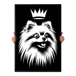 Poster Arte Pop Royal Pomerânia Com Uma Coroa