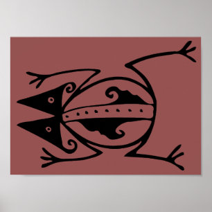 Pôster Arte popular antiga de Argentina da arte tribal do