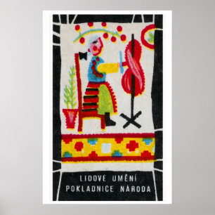 Poster Arte Popular em Estampa de Caixa de Fósforos Tecid
