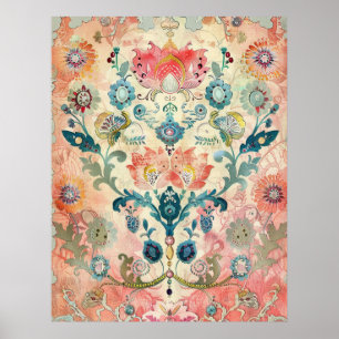 Poster Arte Popular Sueca Étnica Escandinava Vintage