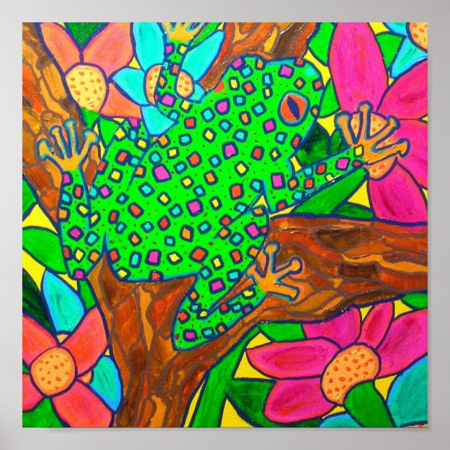 Poster Arte Popular Tropical de Florestas Tropicais de Sa (Frente)