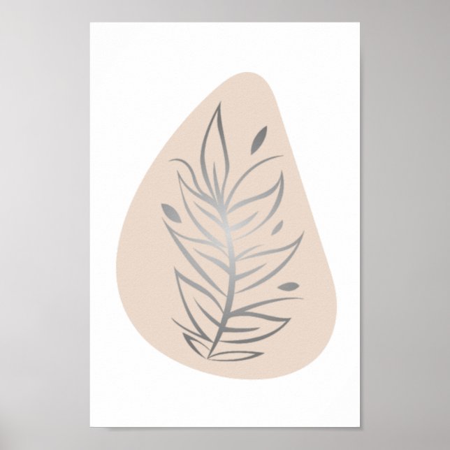 Poster Arte por linha de Abstrato (Frente)