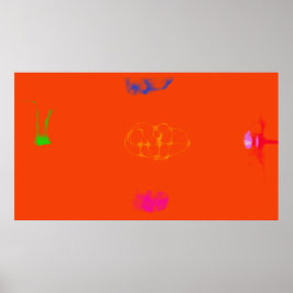 Poster Arte Potpourri Laranja Minimalista Abstrato