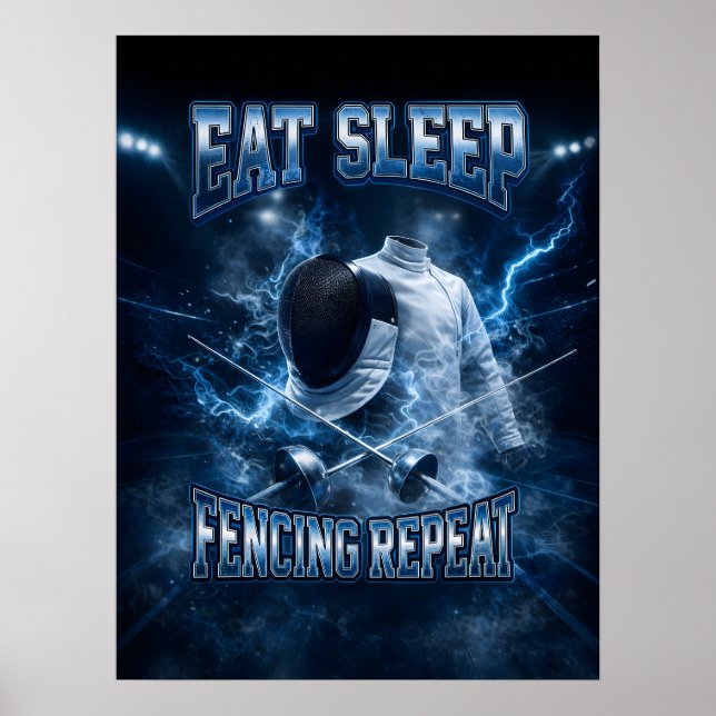 Poster Arte Presente de Bootleg de Esgrima Retro (Frente)