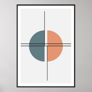 Poster Arte primitiva dos semicírculos