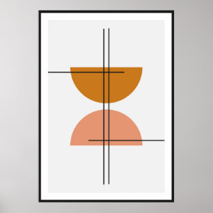 Poster Arte primitiva dos semicírculos