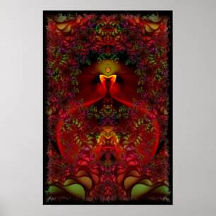 Pôster Arte psicadélico abstrata do Fractal do país das
