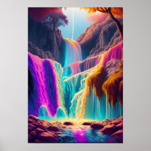 Poster Arte Psicodélica em Cascata