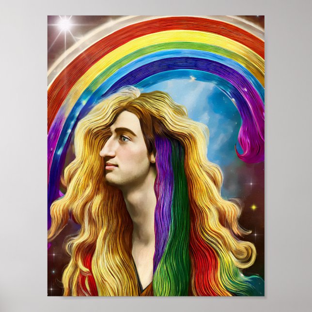 Poster Arte Rainbow Deity Man Of All love Fantasy (Frente)