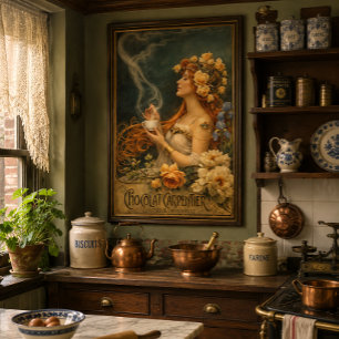 Poster Arte Retro Art Nouveau de Anúncio de Chocolate