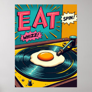 Poster Arte Retro-Pop: O Spin Surreal