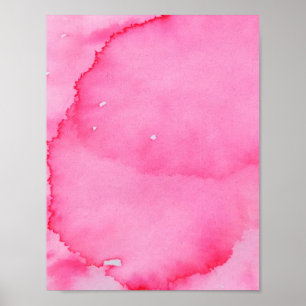 Poster arte rosa de abstrato de aquarelas