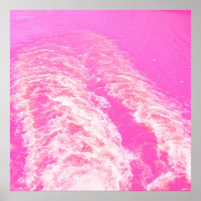 Poster Arte rosa sobre a água (Frente)