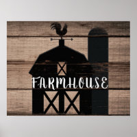 Arte Rústica de Fazenda Country em Madeira Marrom 