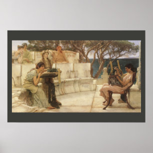 Pôster Arte, Sappho e Alcaeus do vintage por Alma Tadema