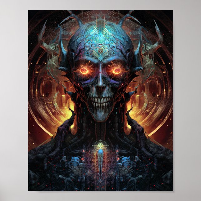Poster Arte Sci-Fi do Mau Grinning (Frente)