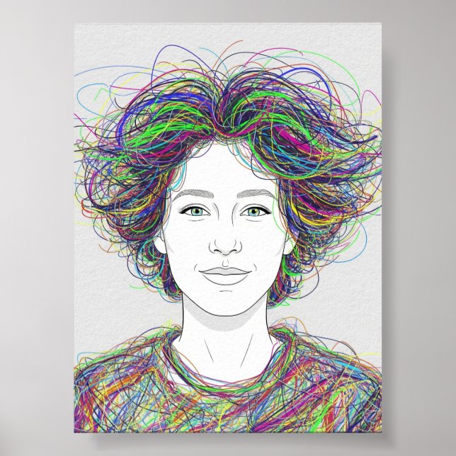 Poster Arte Selvagem Colorida (Frente)