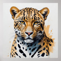 Arte Selvagem de Pintura do Leopardo Moderno
