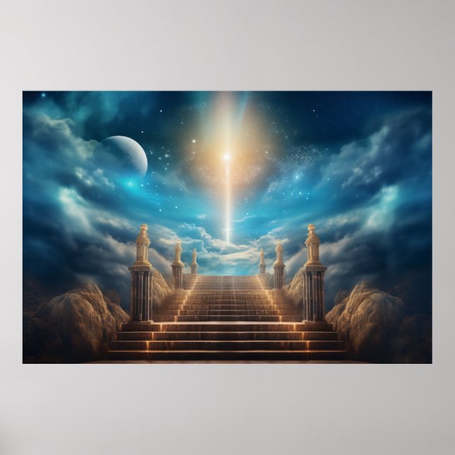Poster Arte Serena de Dimensão Celestial (Frente)