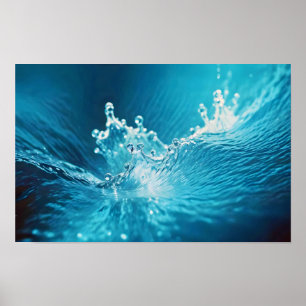 Poster Arte Sobre O Encerramento Da Água Em Movimento
