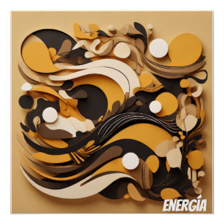 Pôster Arte Solar Abstracto Energía Natural