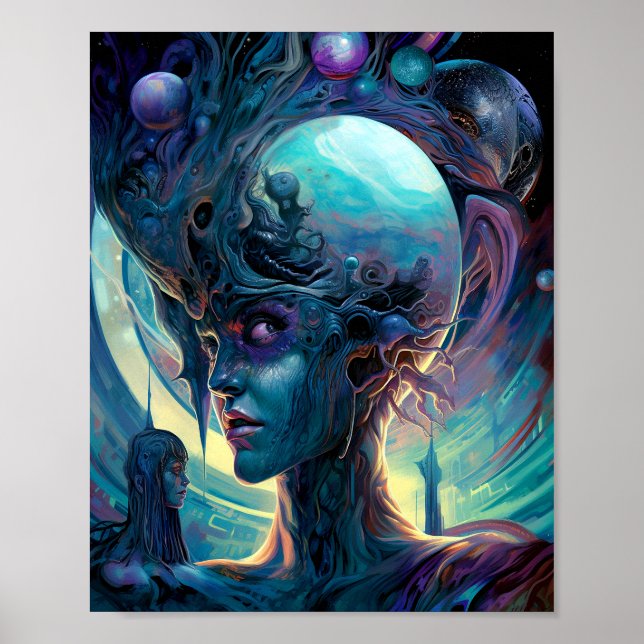 Poster Arte surreal de Alienígena esquisita (Frente)
