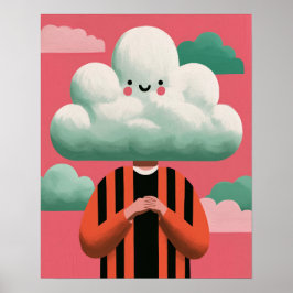 Poster Arte Surrealista e Excêntrico de Personagem com Ca