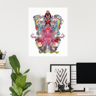 Poster Arte Surrealista Visionária | Fantasia Simétrica